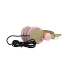 Fone Ouvido Headphone Orelha De Gato C/glitter Zat251 Dourado