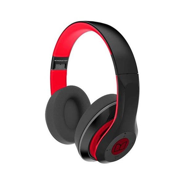 Fone Ouvido Monster N-tune 450 Bluetooth 5.0 Preto/vermelho