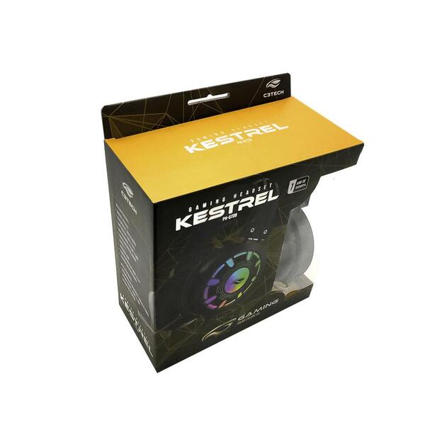 Fone Usb Com Microfone Gamer 7.1 Kestrel Ph-g720bk C3tech