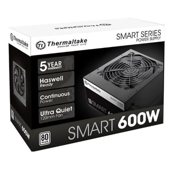 Fonte 600w Tt Smart Atx2.3 A-pfc 80+white Ps-spd-0600npcwbz-w