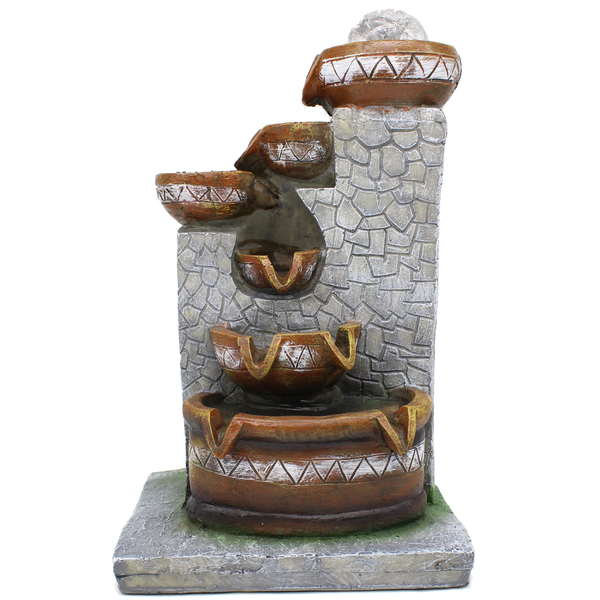 Fonte Agua Decorativa Cascata Artificial Relaxante Iluminada