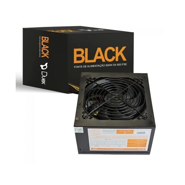 Fonte Atx Duex 600w Reais Dx600fse 20+4 Ide / Sata