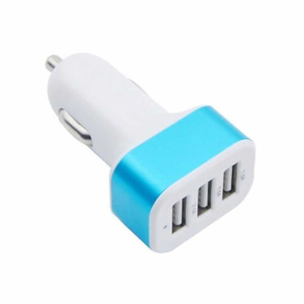 FONTE Carregador 3 Portas USB Cor Azul