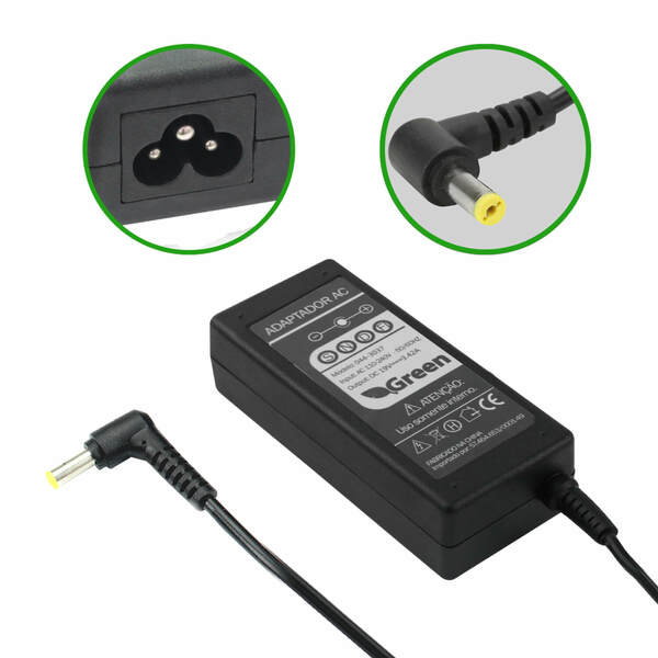 Fonte Carregador P/ Notebook Toda Linha Aspire 19v 3.42a