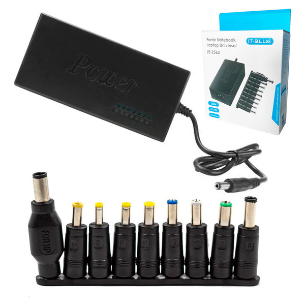 Fonte Carregador Universal Notebook 9 Conectores 120w
