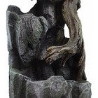 Fonte Cascata Agua Decorativa De Resina Tronco Luz De Led