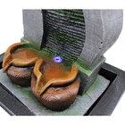 Fonte Cascata Água Decorativa Resina Relaxamento Luz De Led