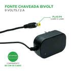 Fonte Chaveada 9v 2amp Plug 5,5mm X 2,1mm Bivolt - Uso Geral