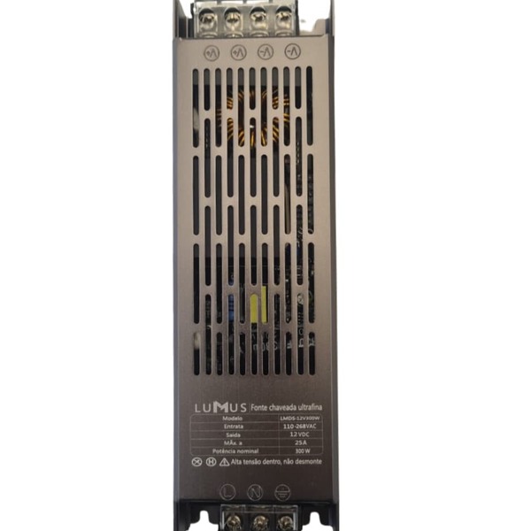 Fonte Chaveada Slim 300w 25a 12v - Lumus