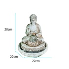 Fonte De Água Buda Da Paz Bola Giratória Efeito Led 01093