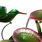 Fonte De Agua Cascata Decorativa Grande De Metal Flores Beija