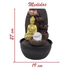 Fonte De Água Decorativa Budag Flor De Lotus Luz De Led Bivolt