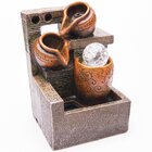 Fonte De Água Decorativa Cascata 2 Quedas Luz De Led - 220v