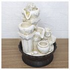 Fonte De Água Decorativa Cascata Anjo 3 Quedas Luz De Led Biv