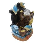 Fonte De Água Decorativa Cascata Baú Fundo Do Mar Em Resina -