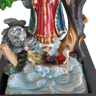 Fonte De Água Decorativa Resina Cascata Iluminação De Led