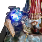 Fonte De Água Decorativa Resina Cascata Iluminação De Led