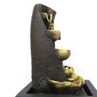 Fonte De Água Decorativa Resina Cascata Iluminação De Led Buda