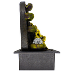 Fonte De Água Decorativa Resina Cascata Iluminação De Led Gan