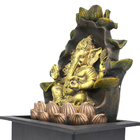 Fonte De Água Decorativa Resina Cascata Iluminação De Led Gan