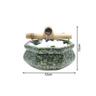 Fonte De Água Feng Shui Baguá Cascata Biqueira Verde Mármore