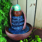 Fonte De Água Sidney Com Bola Giratória E Led 01122