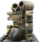 Fonte Decorativa Cascata Agua Grande Resina Luz De Led