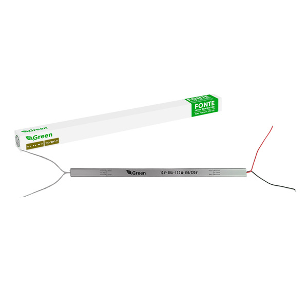 Fonte Ultra Slim Driver P/ Perfil Fita Led 12v 10a 120w