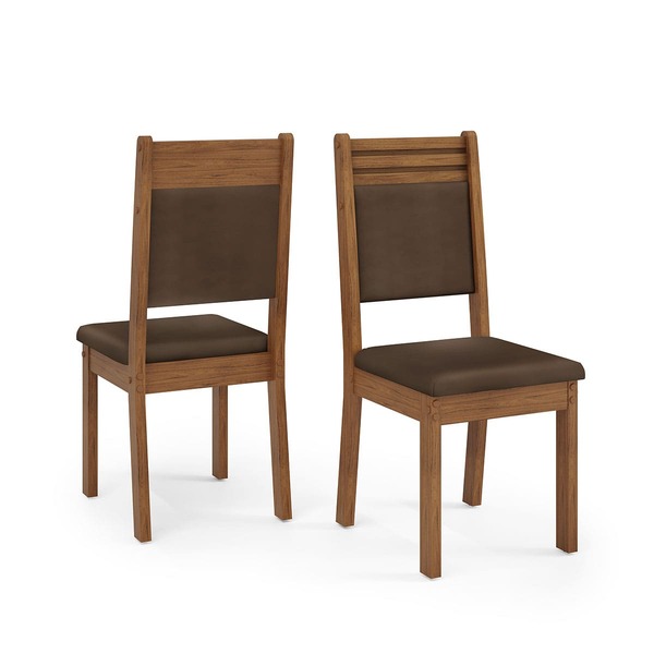 Fora De Linha - Kit 02 Cadeiras Para Mesa De Jantar Estofada