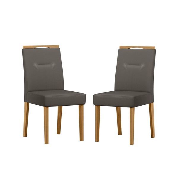 Fora De Linha - Kit 02 Cadeiras Para Mesa De Jantar Estofada
