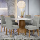 Fora De Linha Mesa Redonda 4 Lugares Com Vidro De 135cm  Sem