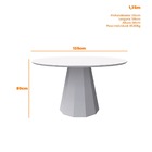 Fora De Linha Mesa Redonda 4 Lugares Com Vidro De 135cm  Sem