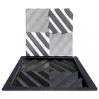 Forma 3d Gesso E Cimento Abs - Chanfrado 30x30 Cm