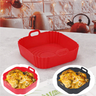 Forma Cesto Silicone Fritadeira Quadrada Airfryer 16cm