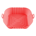 Forma Cesto Silicone Fritadeira Quadrada Airfryer 20cm