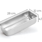 Forma De Alumínio Para Pão N3 Retangular 28x12x4,5 Assadeira