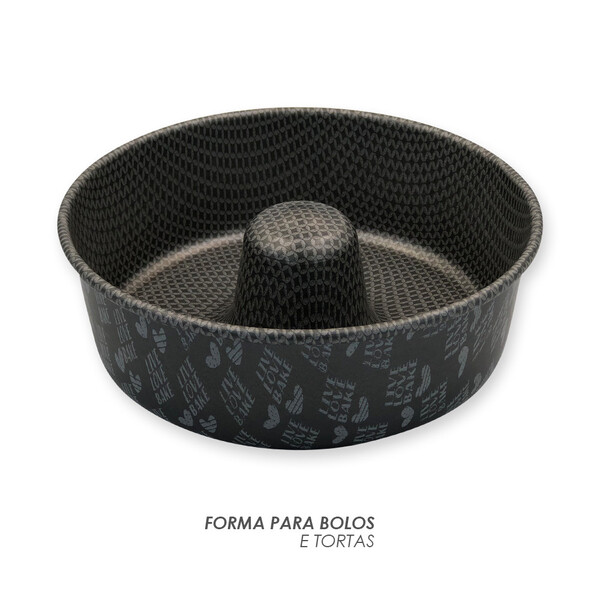 Forma De Bolo 22 Cm - Cinza