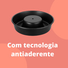 Forma De Bolo Com Cone Removível Multiflon 24cm Preta