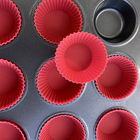 Forma De Cupcake Aço Carbono 35cm + Forma Silicone