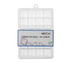 Forma De Gelo 24 Cubos 20cm Em Silicone Branco 5353