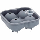 Forma De Gelo Bola Com Funil Silicone 5x12x12cm Cinza