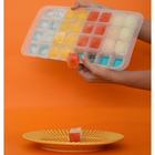 Forma De Gelo De Plástico E Silicone Para 32 Cubos Verde Oiko