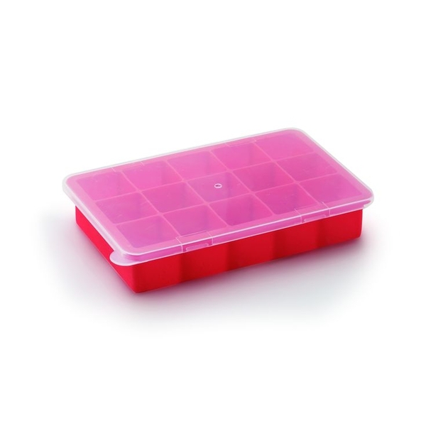 Forma De Gelo De Silicone Com Tampa 15 Cubos - Lojas Carisma