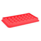 Forma De Gelo De Silicone Gelo Redondo Bolinhas Vermelho