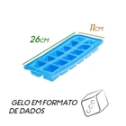Forma De Gelo Em Silicone Azul Em Formato De Dados St1653
