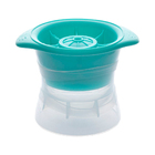 Forma De Gelo Esfera 6cm De Plástico Colorida - Verde Claro