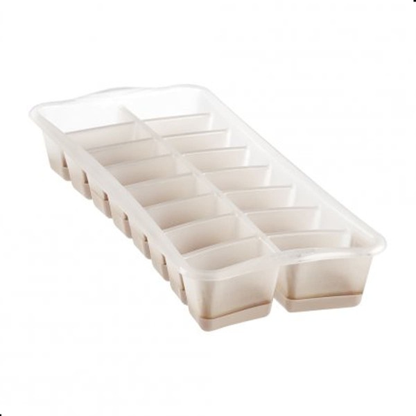 Forma De Gelo Plástica Com Fundo Silicone Flexível 16 Cubos S