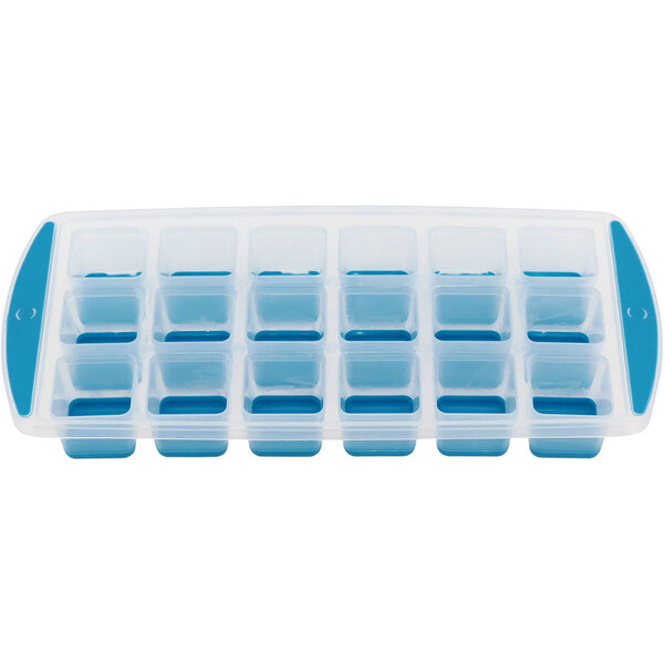 Forma De Gelo Plástico 3x13x27cm Azul
