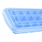 Forma De Gelo Silicone Com Tampa 24 Cubos