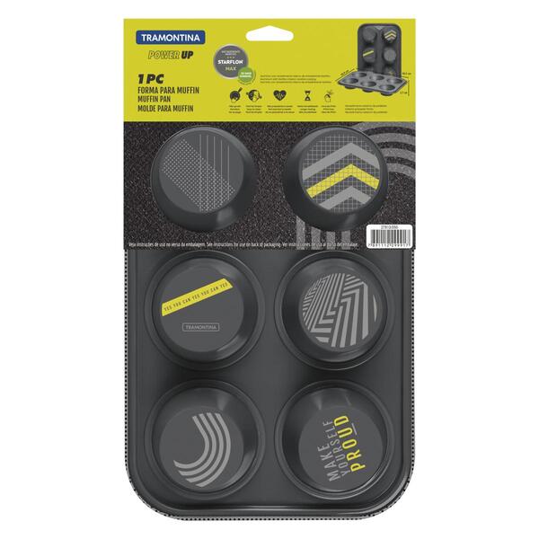 Forma De Muffins Tramontina Power Up Antiaderente Starflon